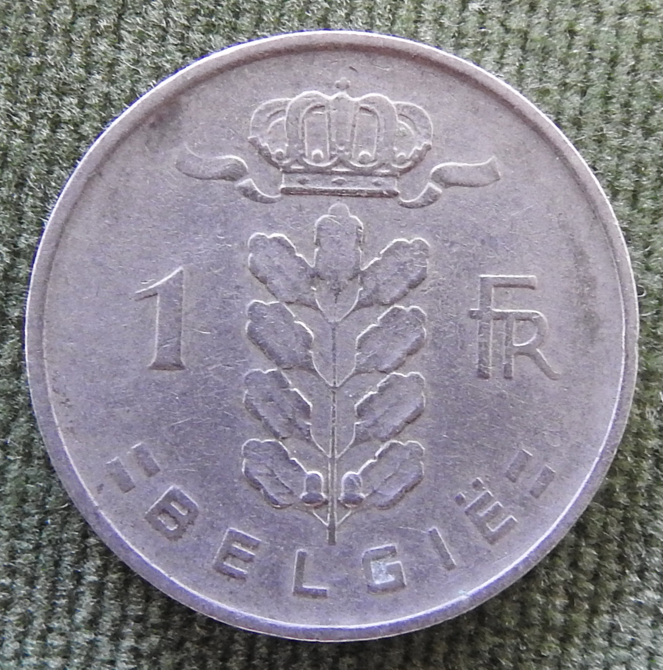 Belgium 1952 1 Franc Coin Head of Ceres - Dutch Text
