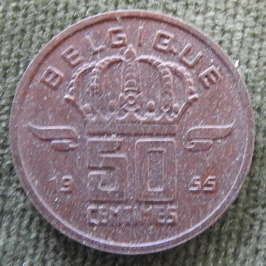 Belgium 1955 50 Centime Coin
