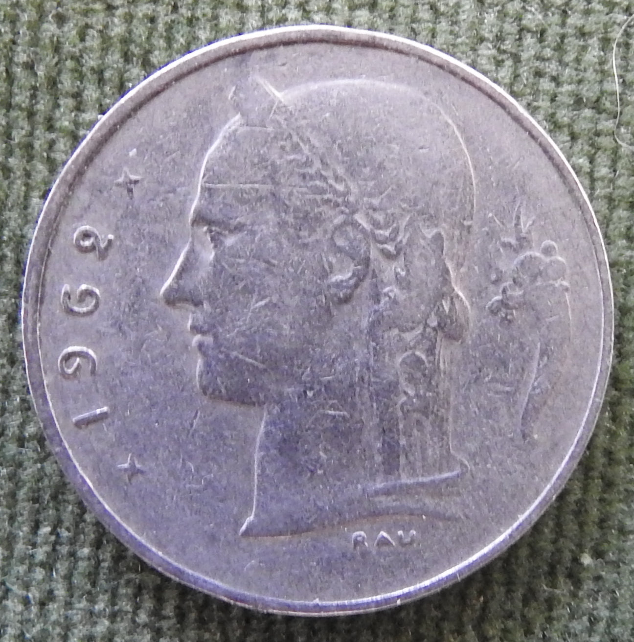 Belgium 1962 1 Franc Coin