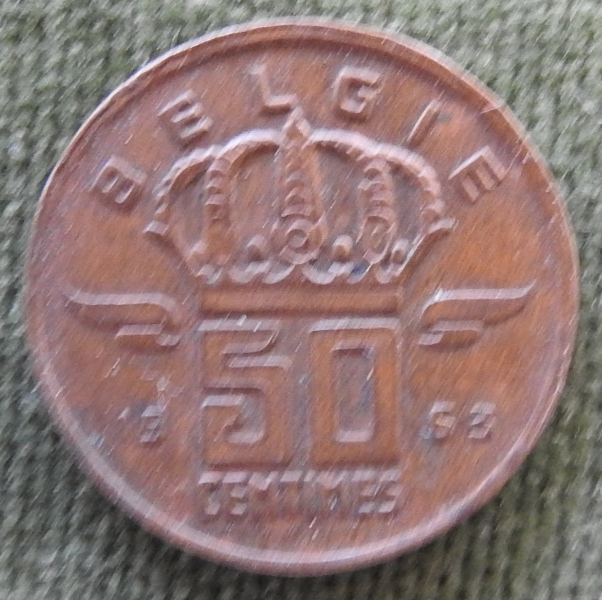 Belgium 1963 50 Centime Coin
