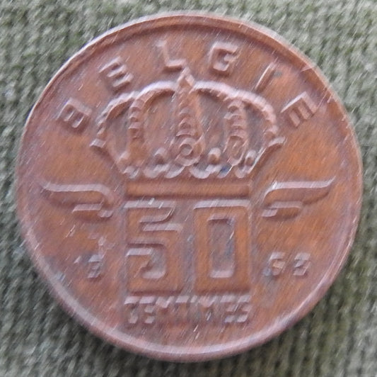 Belgium 1963 50 Centime Coin
