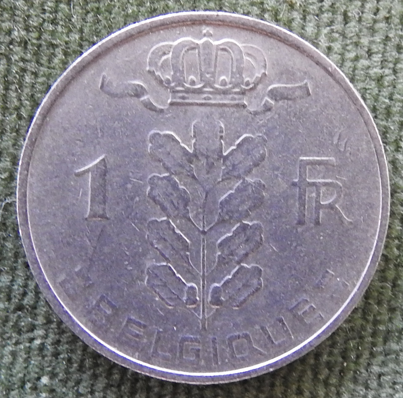 Belgium 1966 1 Franc Coin Head of Ceres - French Text