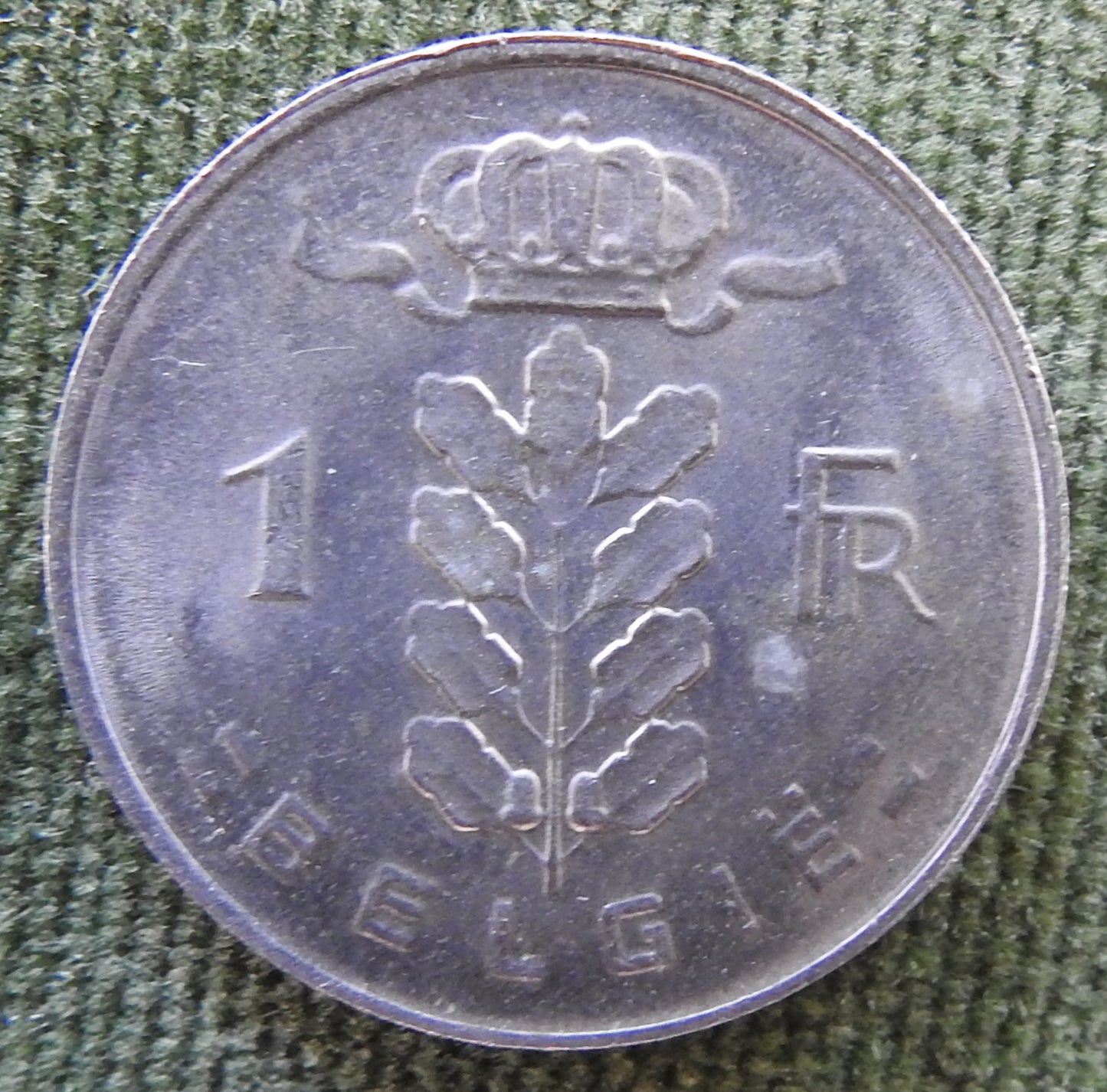 Belgium 1967 1 Franc Coin Head of Ceres - Dutch Text