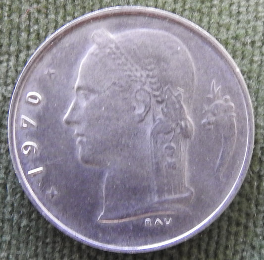 Belgium 1970 1 Franc Coin Head of Ceres - French Text