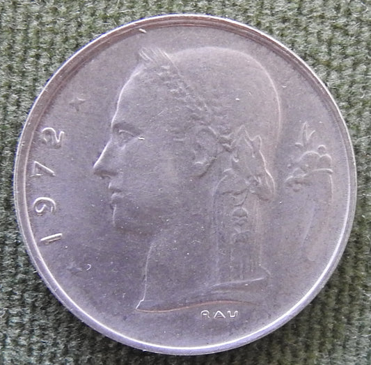 Belgium 1972 1 Franc Coin Head of Ceres - Dutch Text