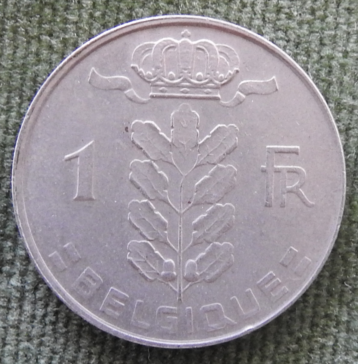 Belgium 1973 1 Franc Coin Head of Ceres - French Text