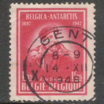 Belgium 1947 1.35 Franc Carmine Antarctic Stamp - Perfin: 11.5