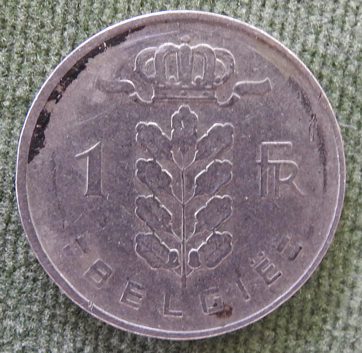 Belgium 1957 1 Franc Coin Head of Ceres - Dutch Text