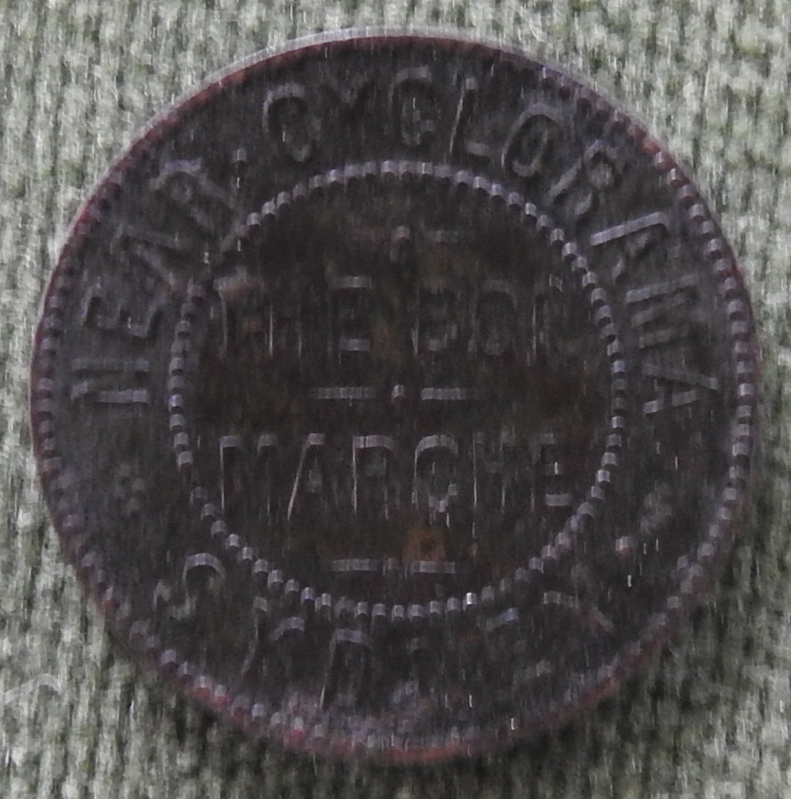 Australian 1897 Near Cyclorama Sydney 'The Mon Marche' Token - Grades as Fine Plus