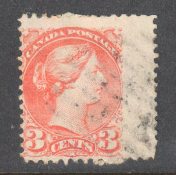 Canada 1870 - 1894 3c Cinnabar Queen Victoria Stamps Used - Error Stamp