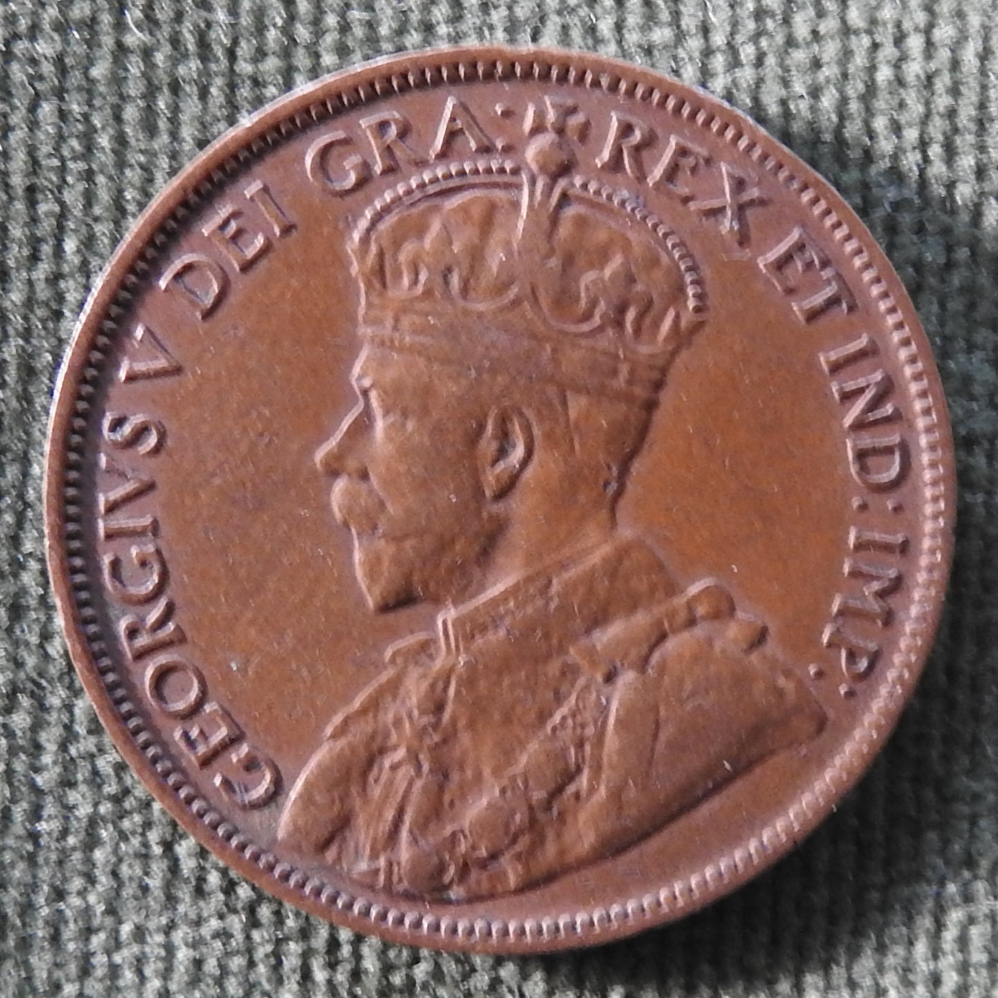 Canada 1917 1 Cent King George V Coin