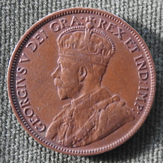 Canada 1917 1 Cent King George V Coin