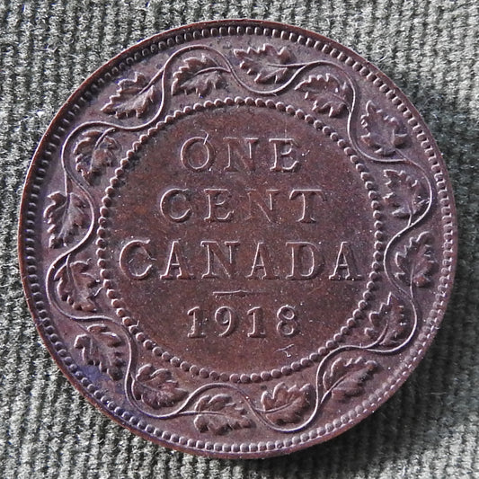 Canada 1918 1 Cent King George V Coin