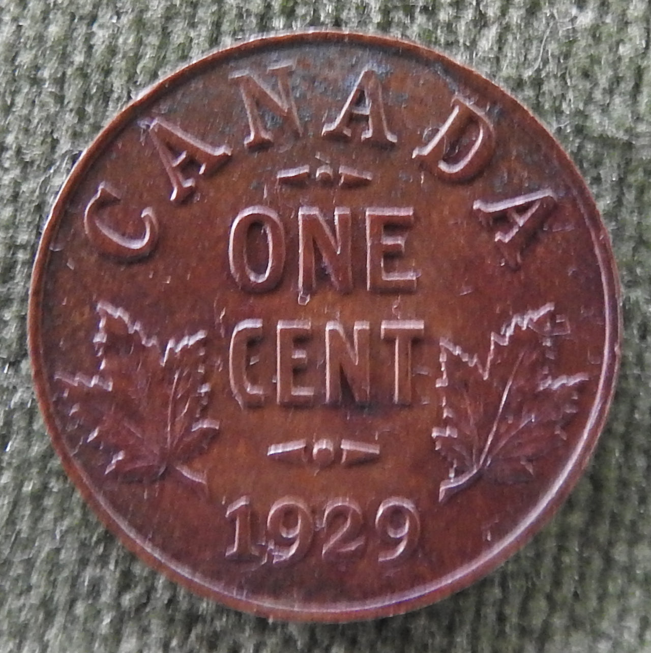 Canada 1929 1 Cent Coin King George V