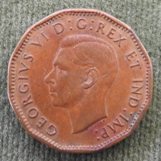 Canada 1943 5 Cent Victory King George VI Coin