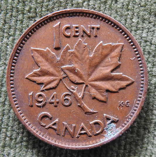 Canada 1946 1 Cent King George VI Coin