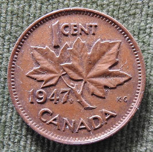 Canada 1947 1 Cent King George VI Coin
