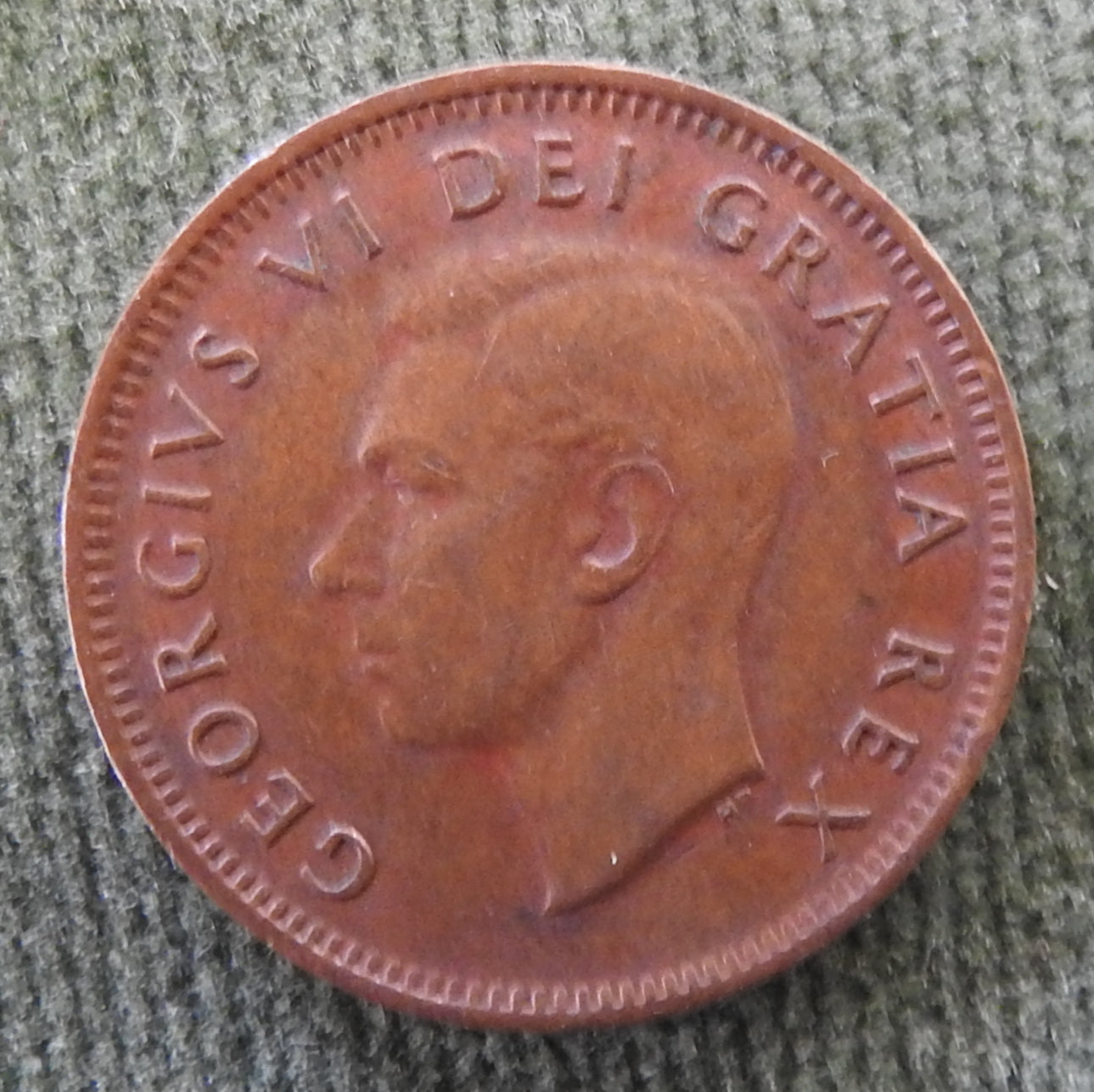 Canada 1950 1 Cent Maple Leaf King George VI Coin