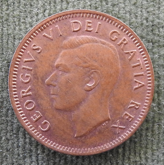 Canada 1951 1 Cent King George VI Coin