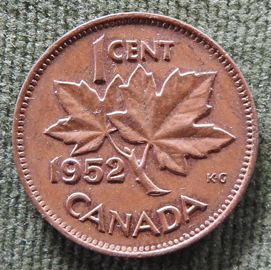 Canada 1952 1 Cent King George VI Coin