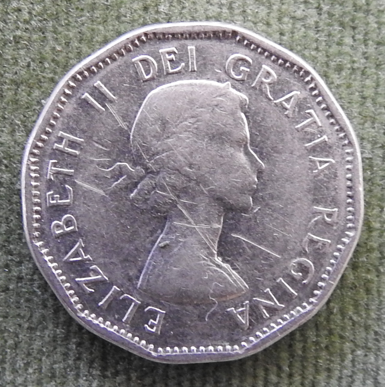 Canada 1958 5 Cent Queen Elizabeth II Coin