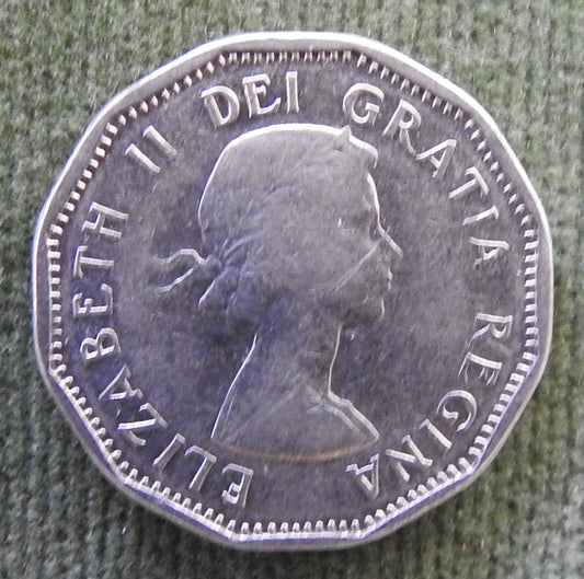Canada 1959 5 Cent Queen Elizabeth II Coin
