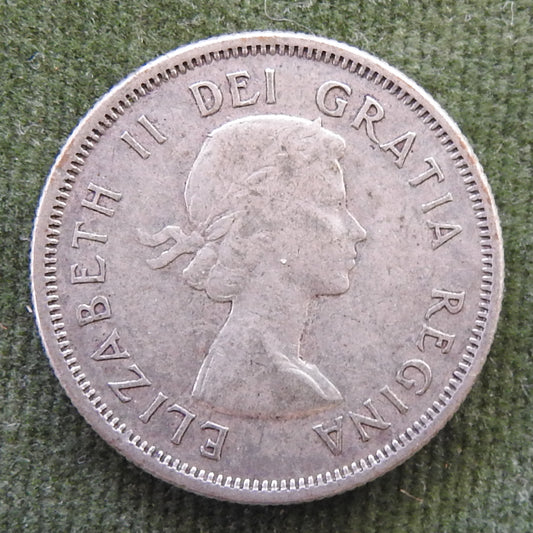 Canada 1960 25 Cent Caribou Silver Queen Elizabeth II Coin