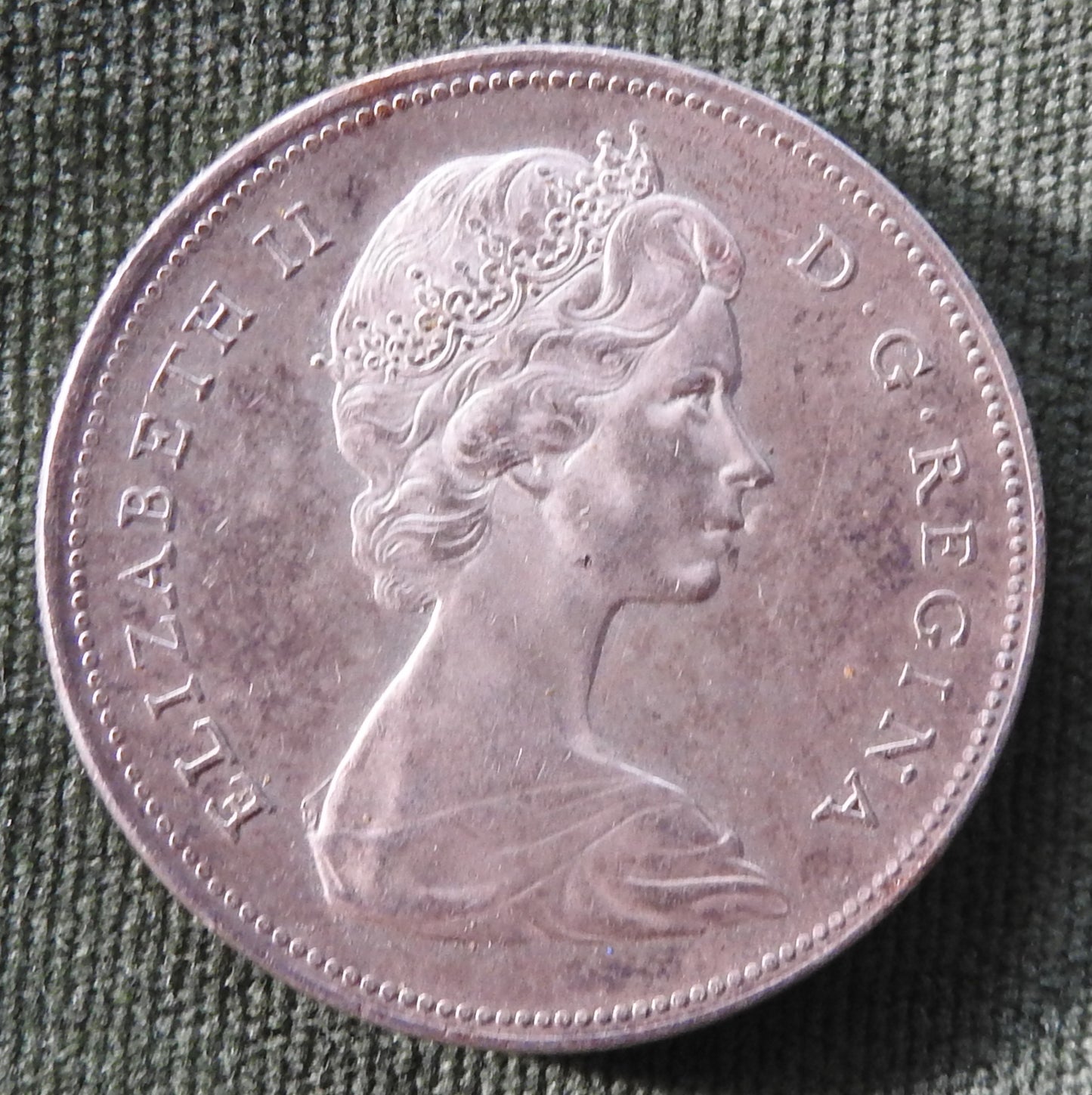 Canada 1965 1 Dollar Voyageur Queen Elizabeth II Silver Coin