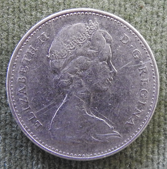 Canada 1965 5 Cent Coin Queen Elizabeth II North American Beaver