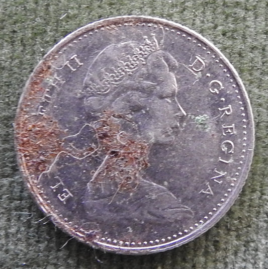 Canada 1968 10 Cent Coin Queen Elizabeth II Bluenose Under Sail