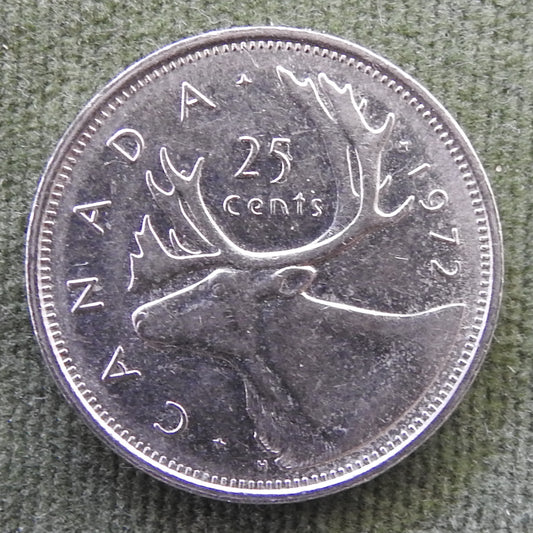 Canada 1972 25 Cent Queen Elizabeth II Coin