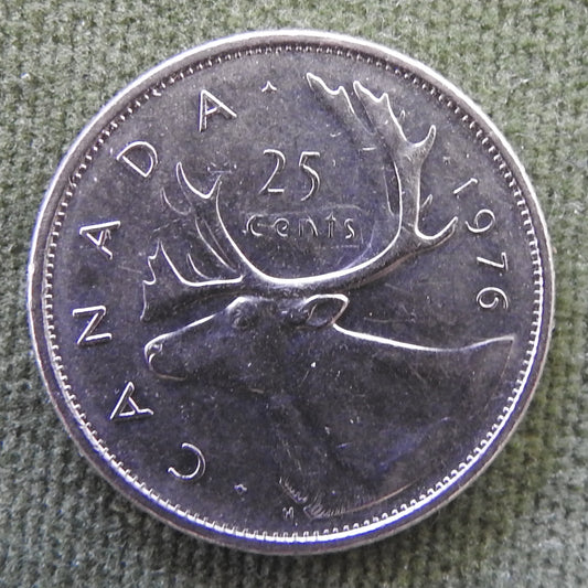 Canada 1976 25 Cent Queen Elizabeth II Coin
