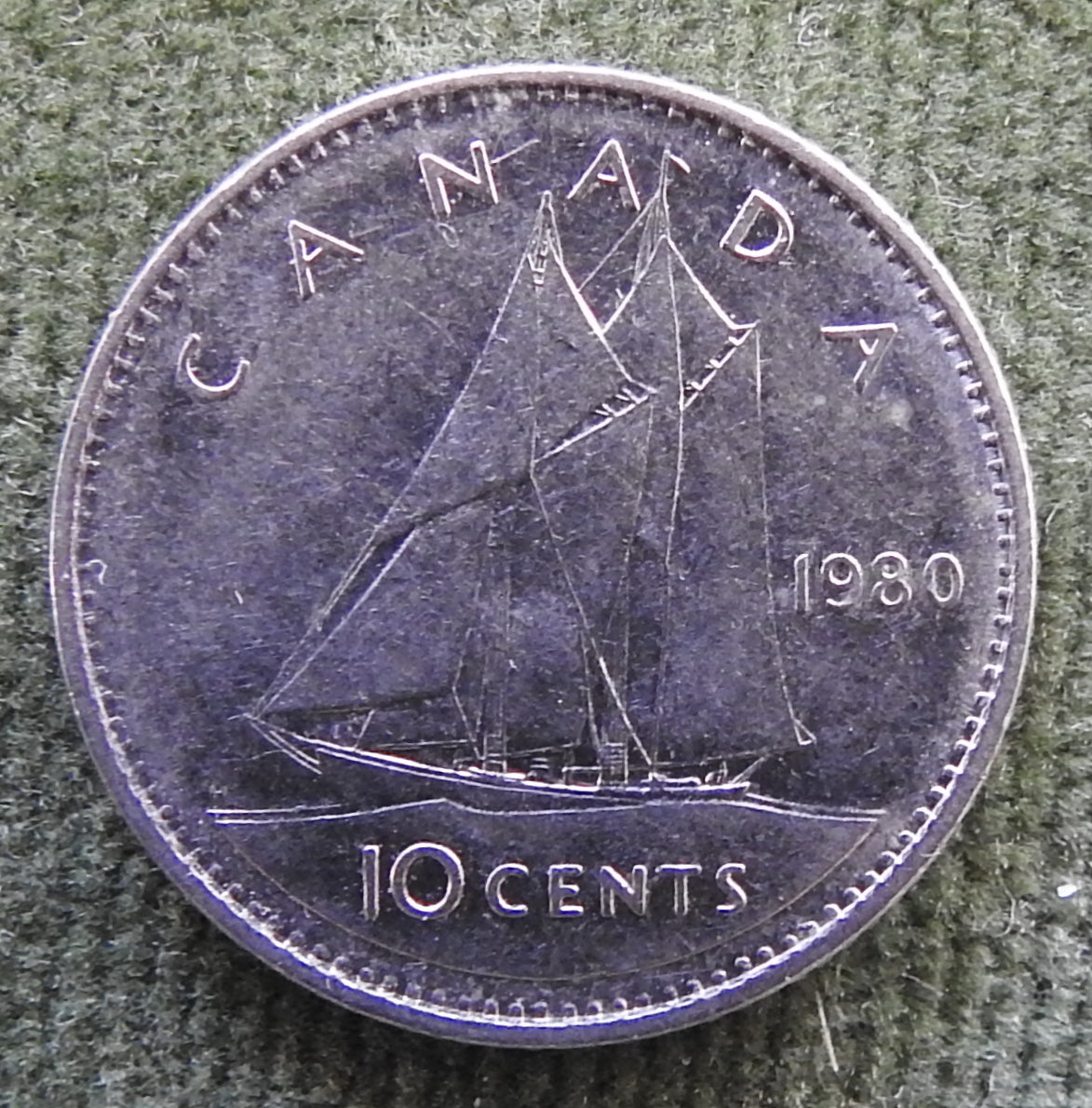 Canada 1980 10 Cent Queen Elizabeth II Coin