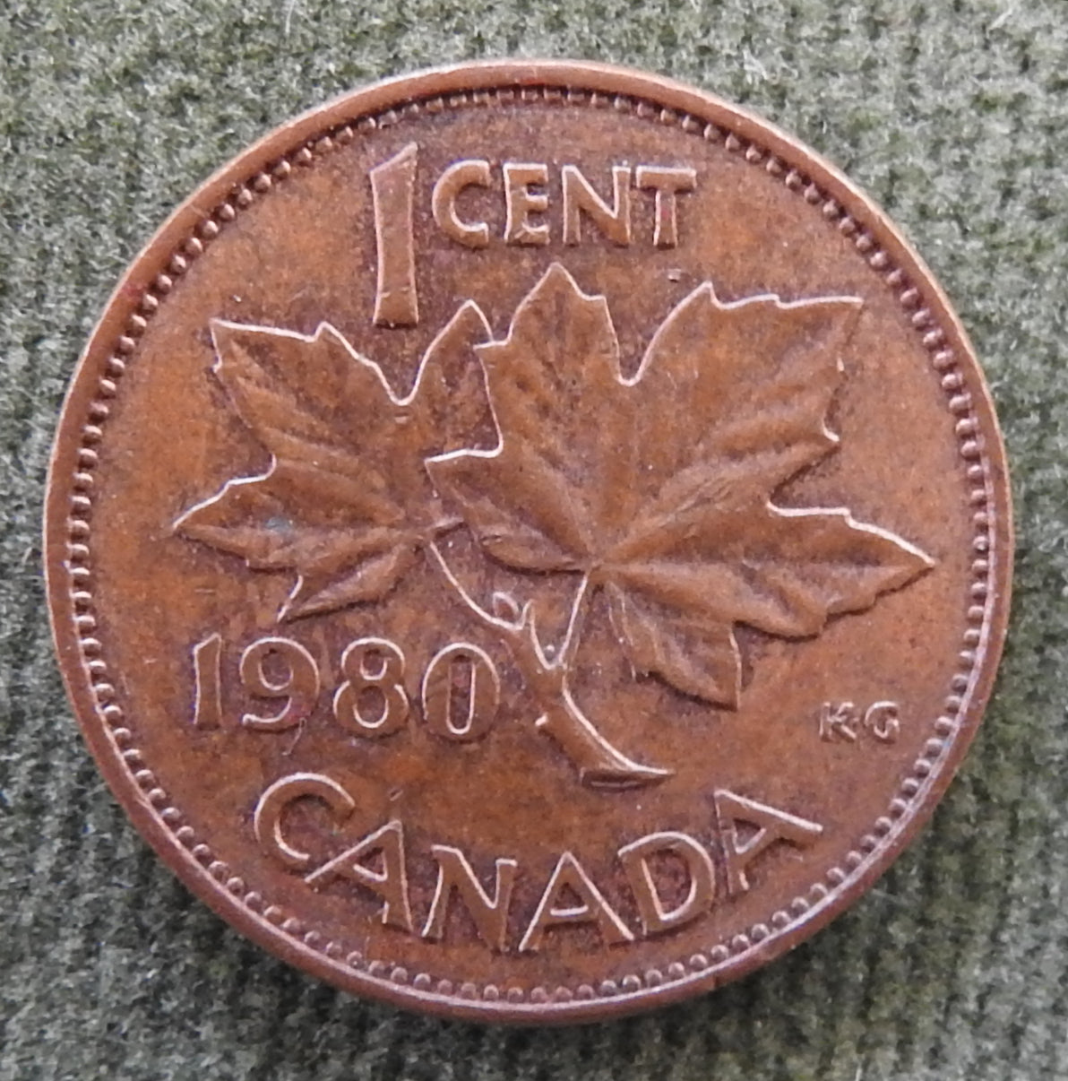 Canada 1980 1 Cent Queen Elizabeth II Coin