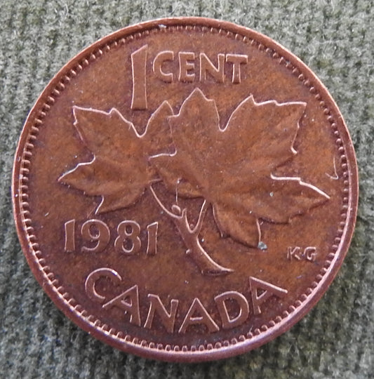 Canada 1981 1 Cent Queen Elizabeth II Coin