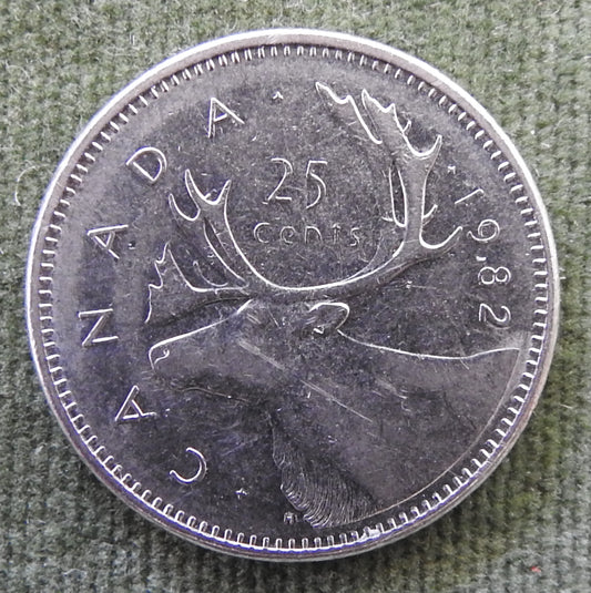Canada 1982 25 Cent Queen Elizabeth II Coin