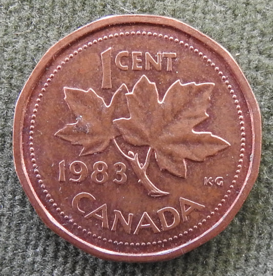 Canada 1983 1 Cent Queen Elizabeth II Coin