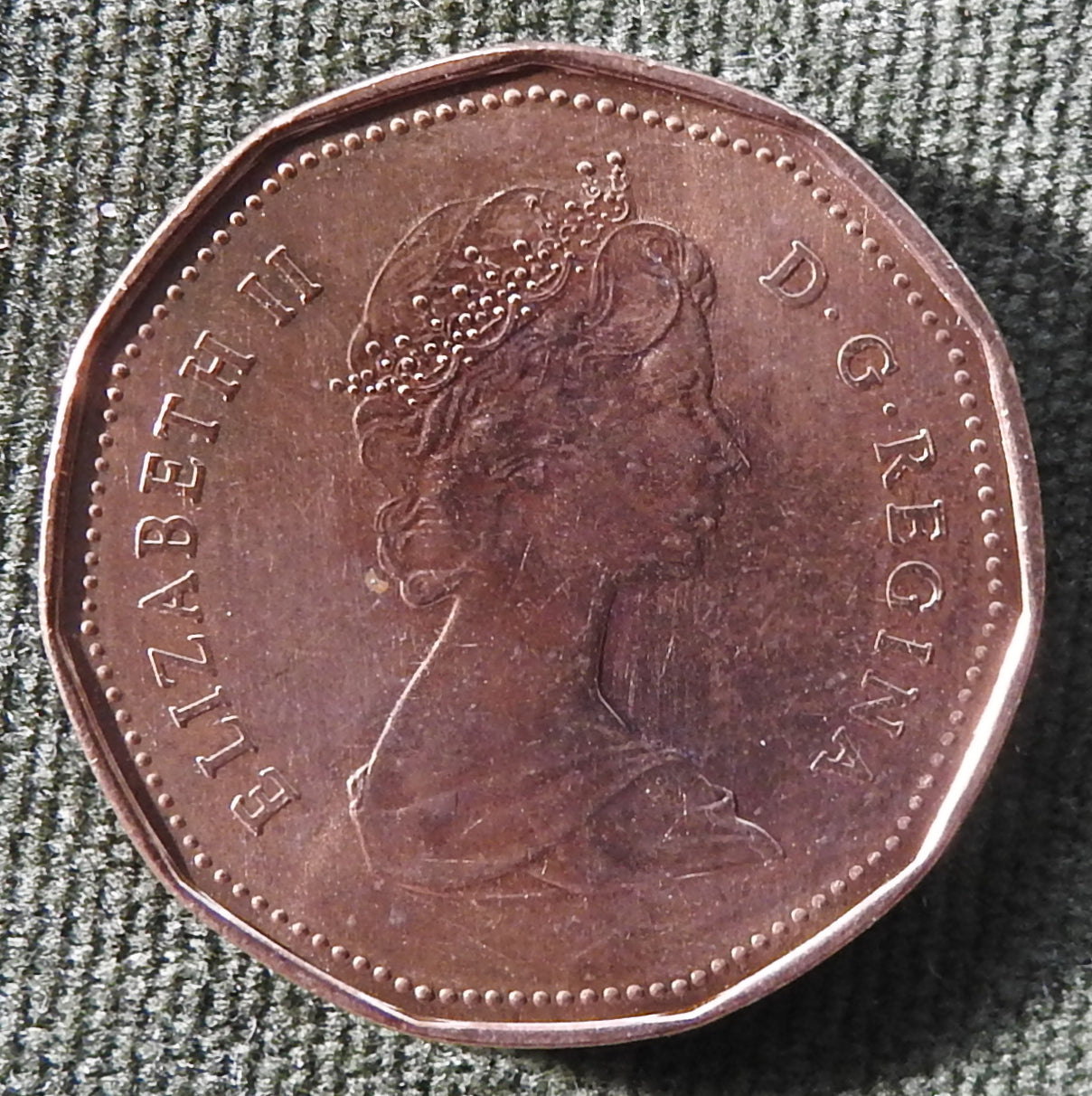 Canada 1987 1 Dollar Coin Queen Elizabeth II Canadian Loon Swimming