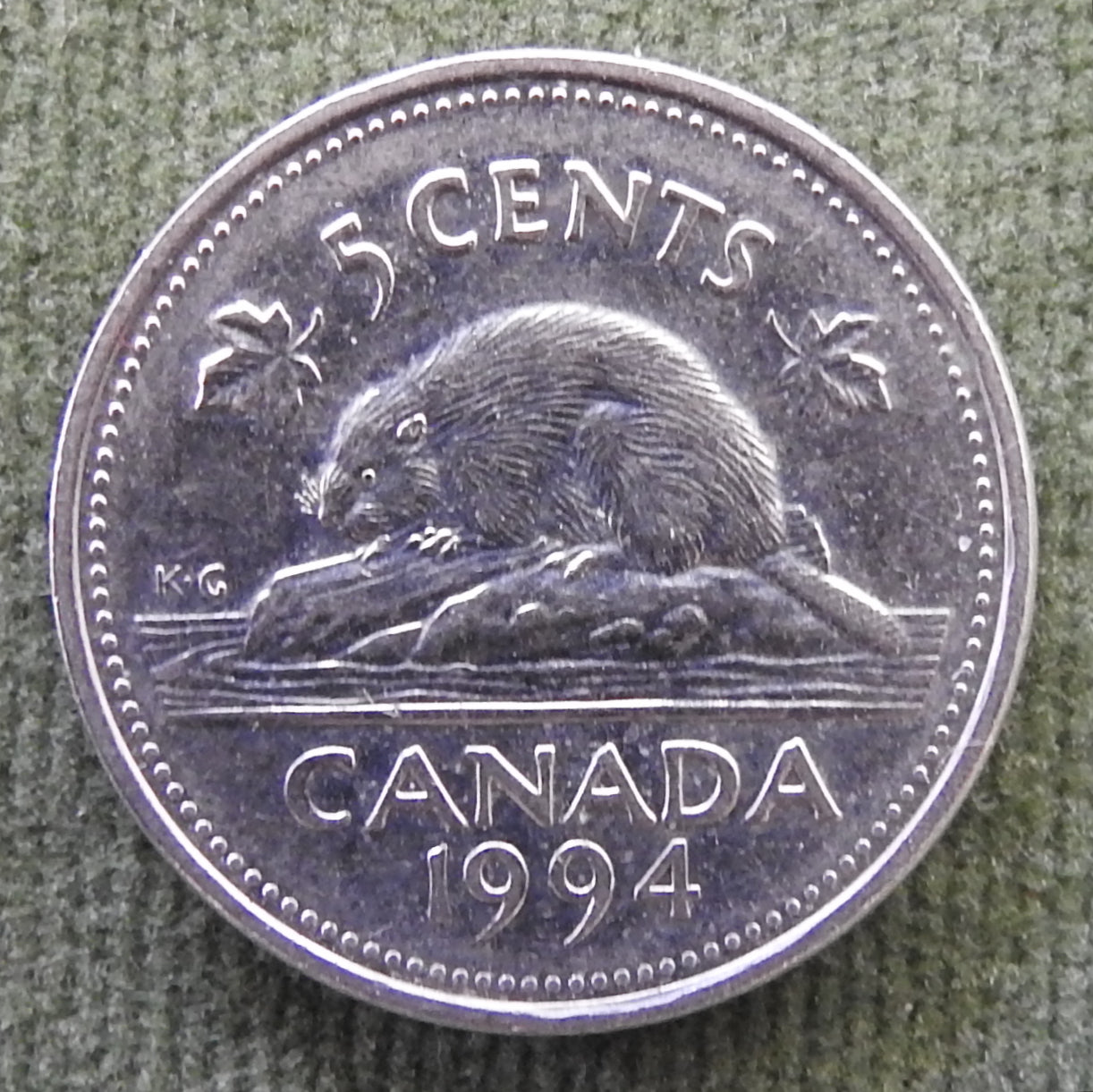 Canada 1994 5 Cent Coin Queen Elizabeth II North American Beaver