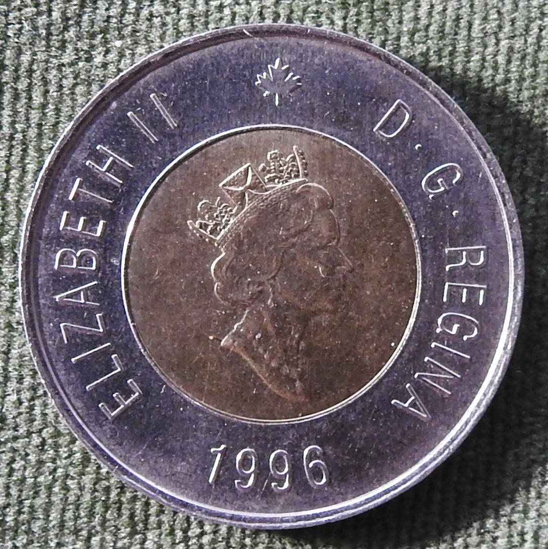Canada 1996 2 Dollar Bimetal Queen Elizabeth II Coin