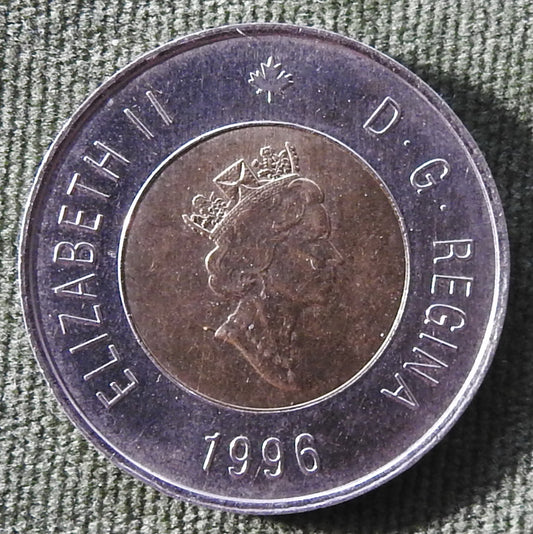 Canada 1996 2 Dollar Bimetal Queen Elizabeth II Coin