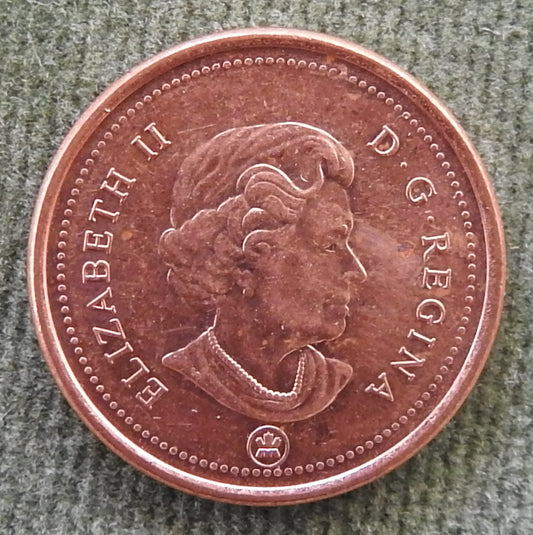 Canada 2008 1 Cent Maple Leaf Queen Elizabeth II Coin