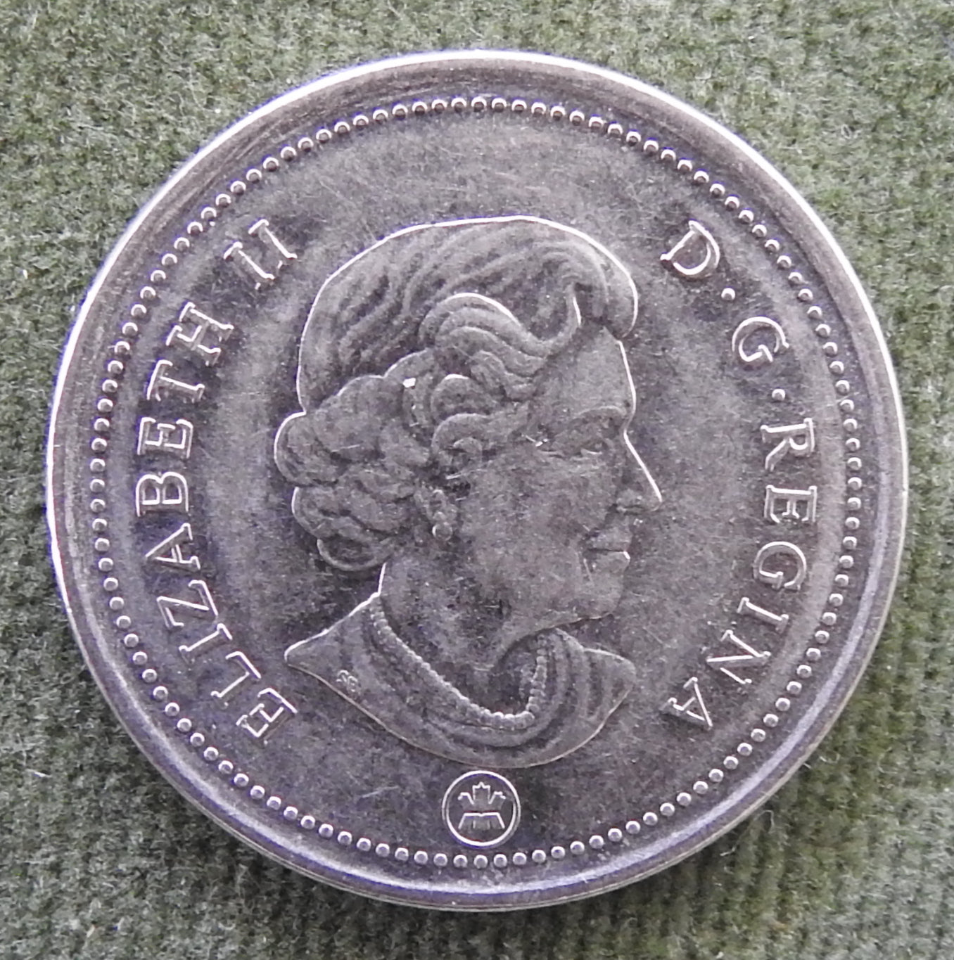 Canada 2008 25 Cent Caribou Queen Elizabeth II Coin