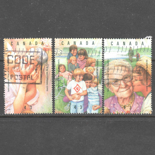 Canada 1994 43 Cent Multicoloured International Year of the Family Stamp Group - Perfin:14x14.5