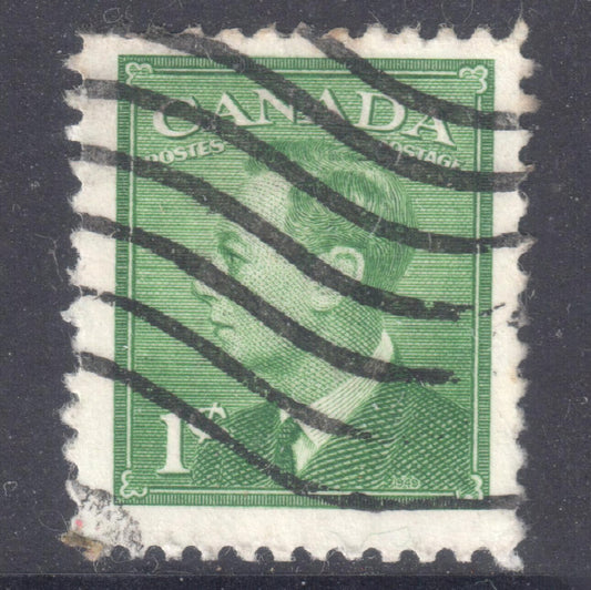 Canada 1949 - 1951 1 Cent Green KGVI Stamp Perf:12