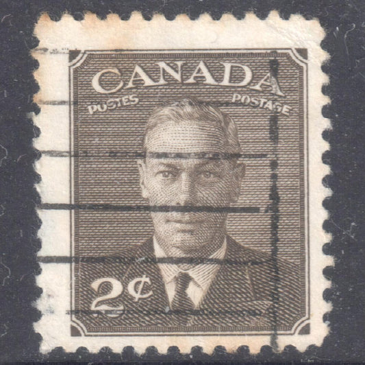 Canada 1949 - 1951 2 Cent Sepia KGVI Stamp Perf:12