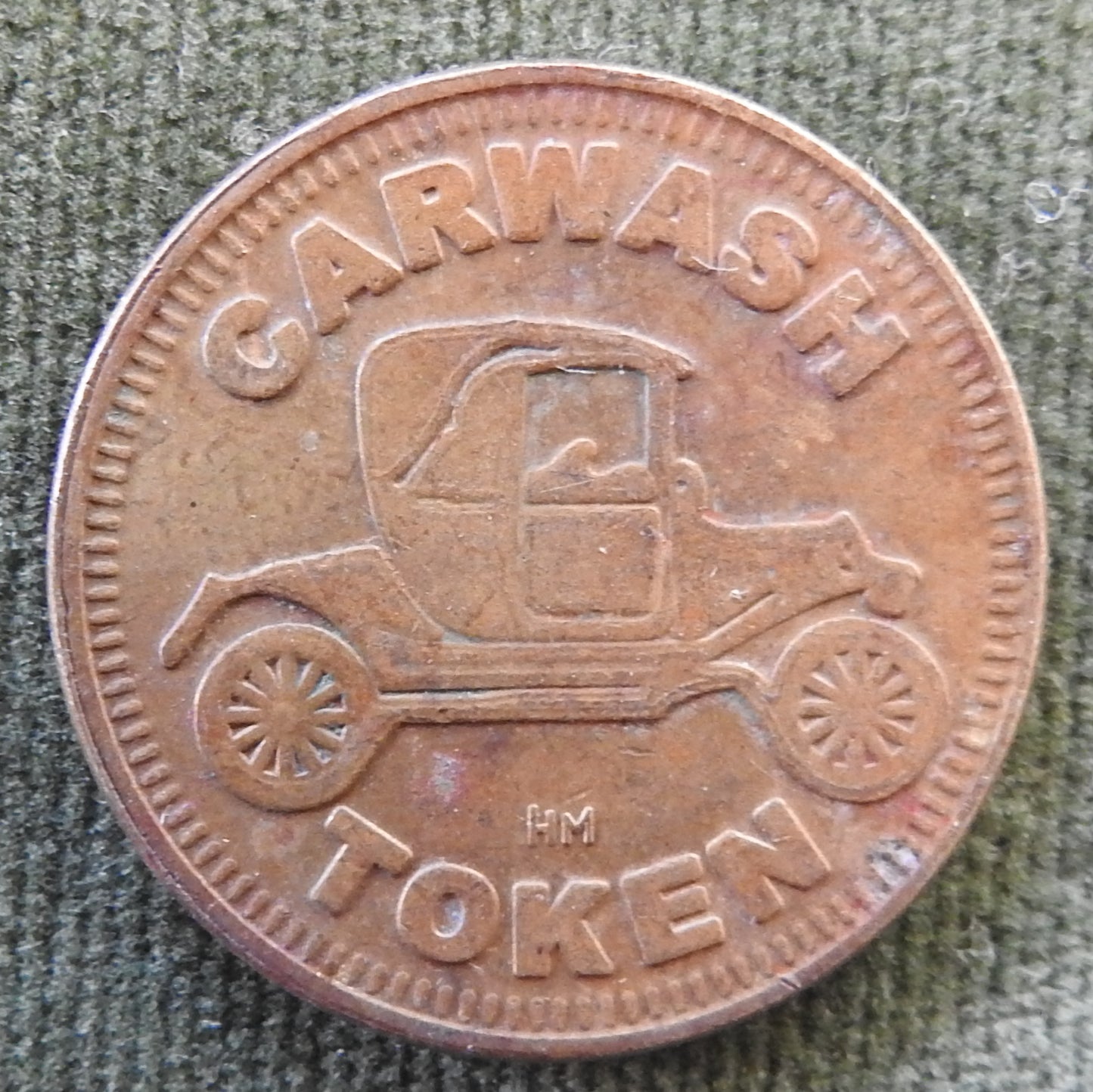 Carwash Token Depicting A Vintage Motor Car - No Cash Value