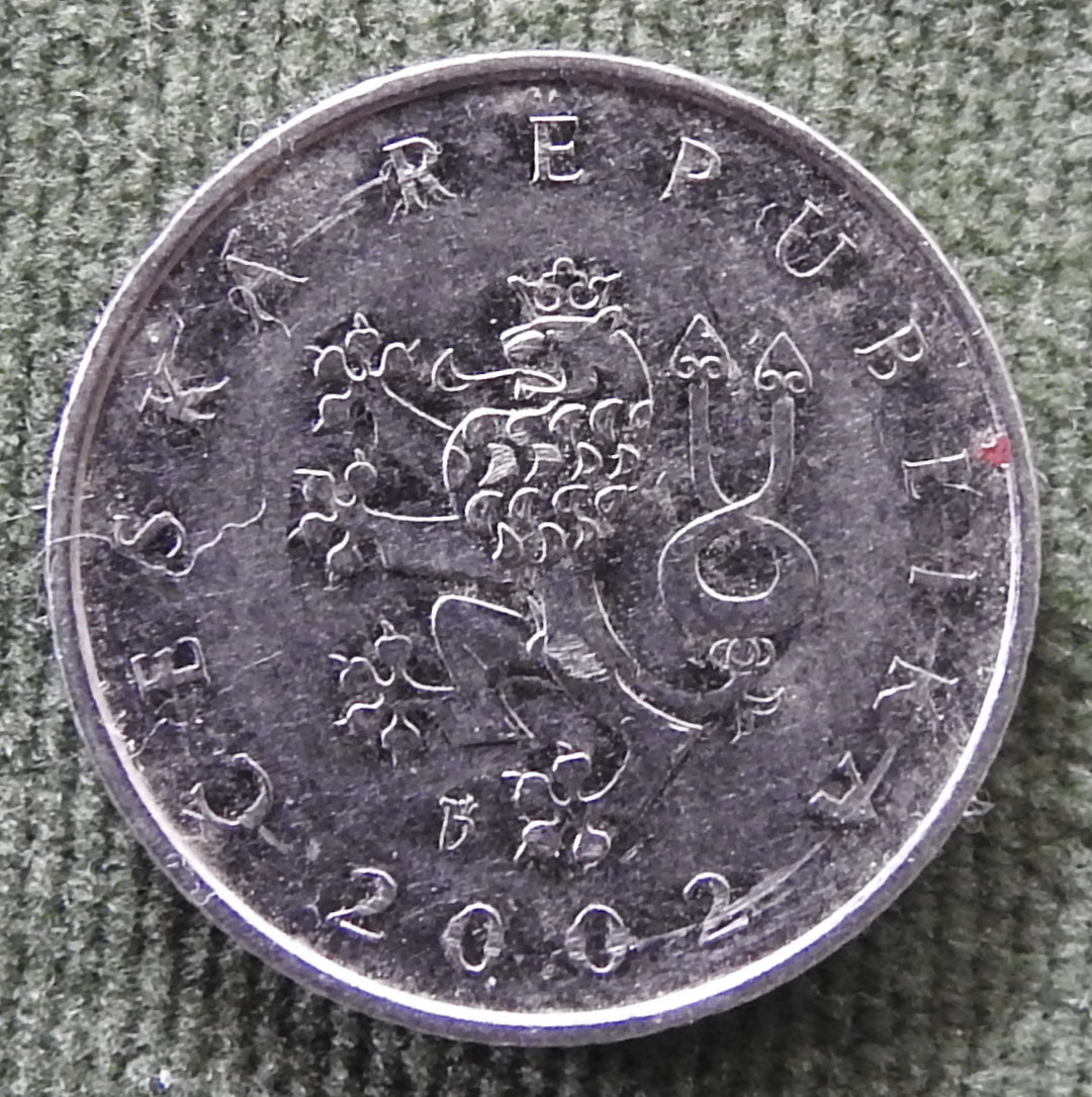 Ceska Czech Republic 2002 1 Koruna Coin
