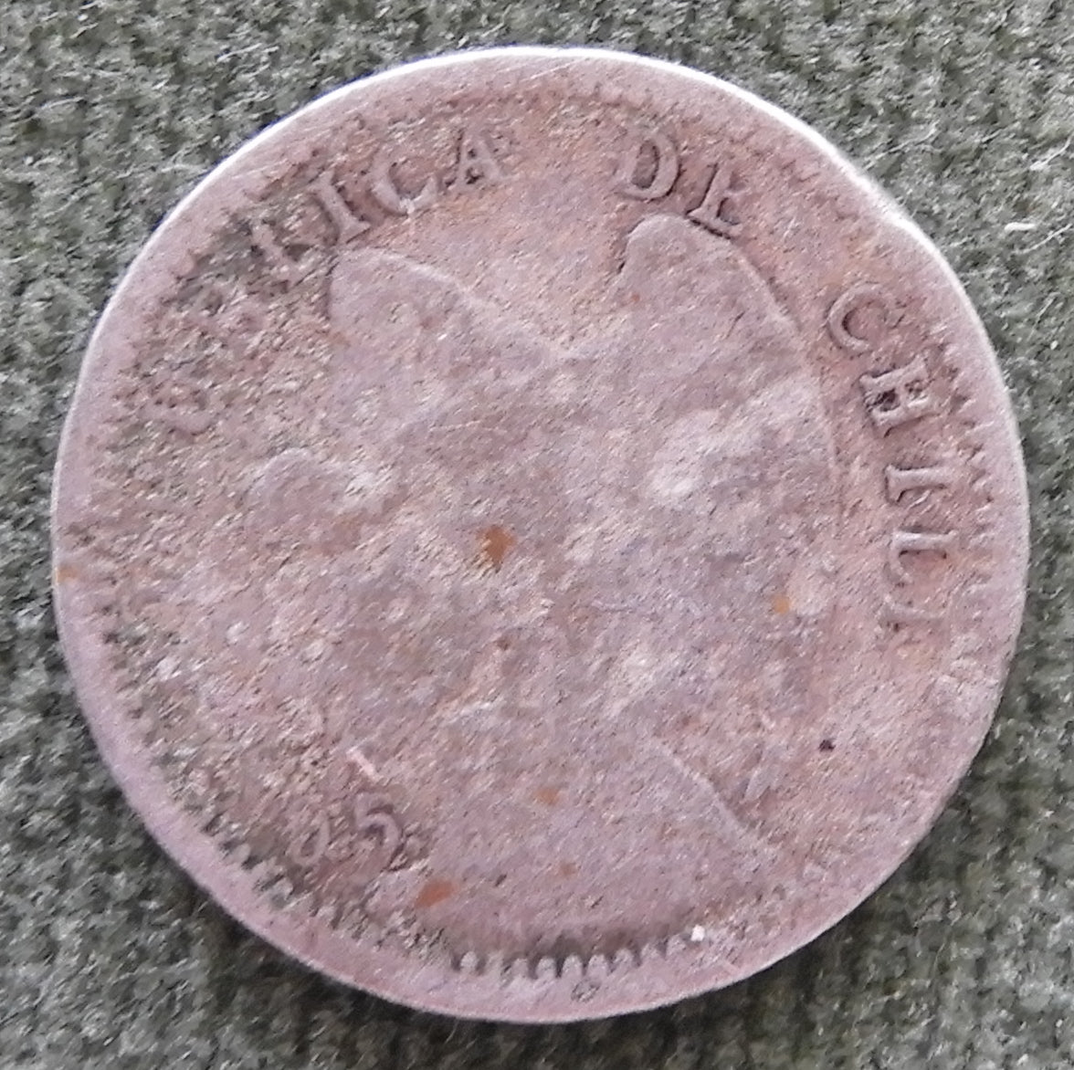 Chile 1901 S 10 Centavos Coin