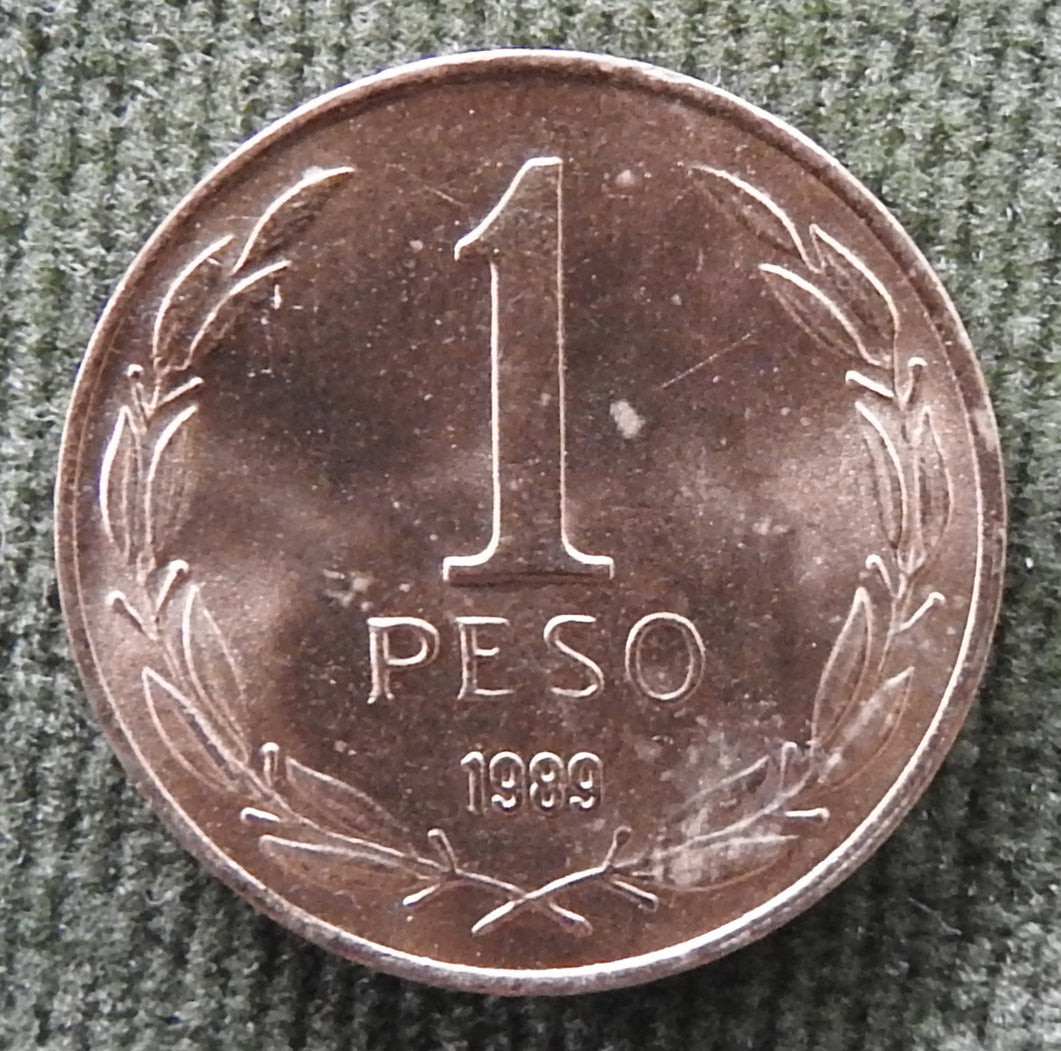 Chile 1989 1 Peso Bernardo O'Higgins Coin